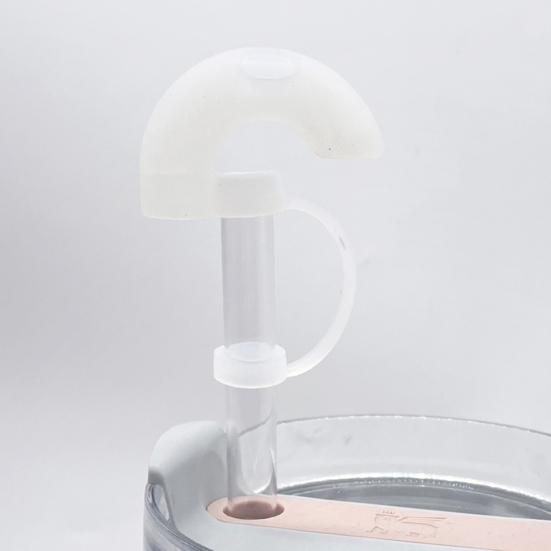 3/6 buc dopul de paie antirid, cu deschidere unghiulară de 40 de grade pentru băutură ușoară Reduce ridurile din gură Accesoriu pentru paie din silicon