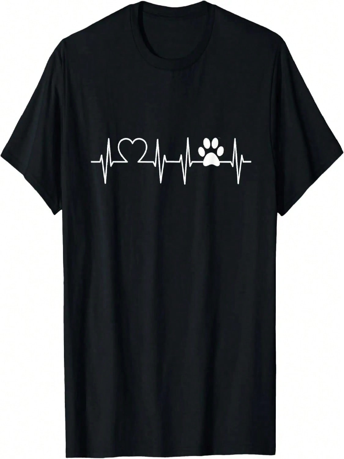 Print Heartbeat Dogs And Cats Lovers Kids Paw T-Shirt S разноцветный