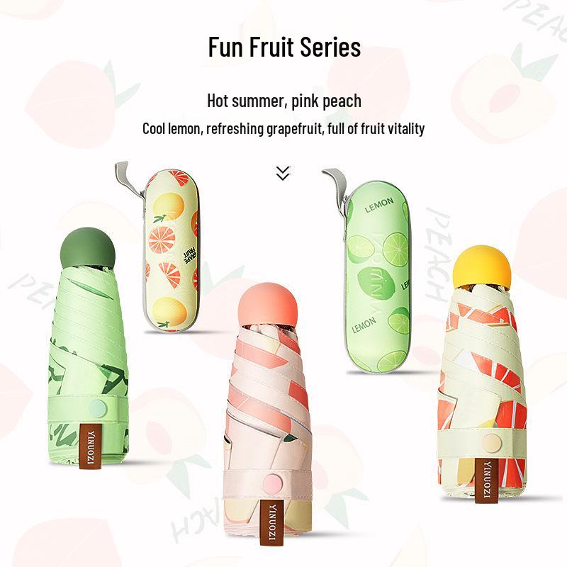 

Fruit Fun Women s Dual-Use Anti-UV Compact Umbrella for Sun and Rain