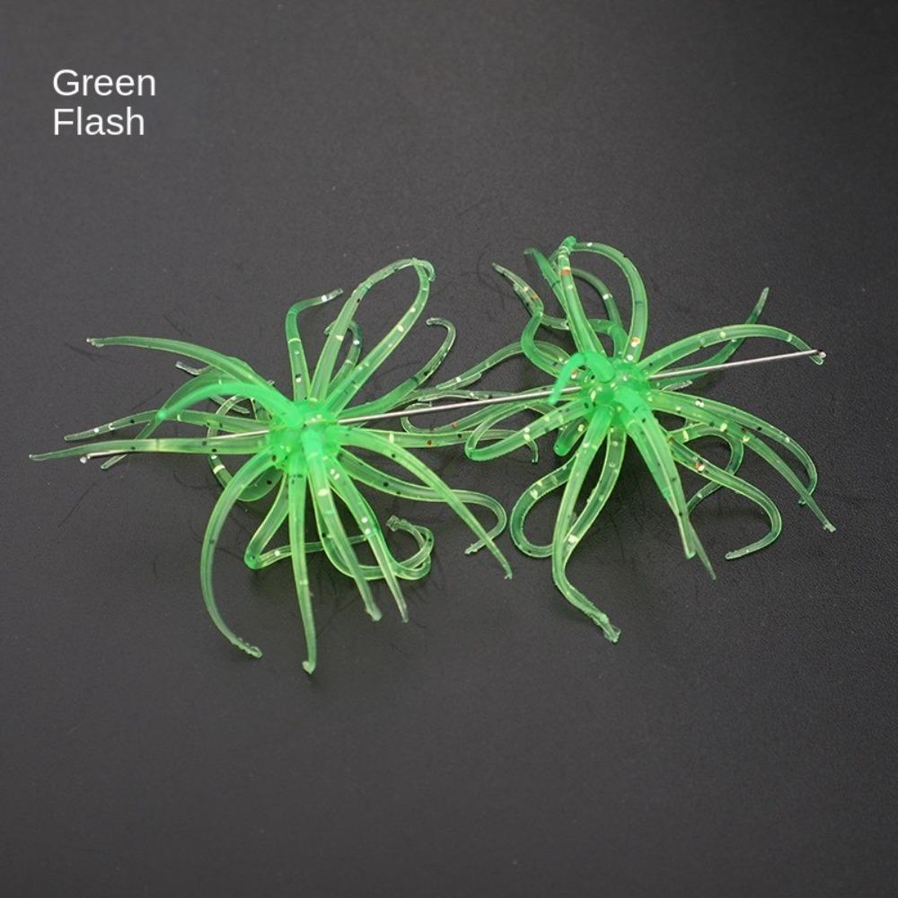 

2PCS Dice Fishing Sea Urchin Lures TPE Urchin BFS Fishing Lure Hot Silicone Worm Lure Color F-2pcs