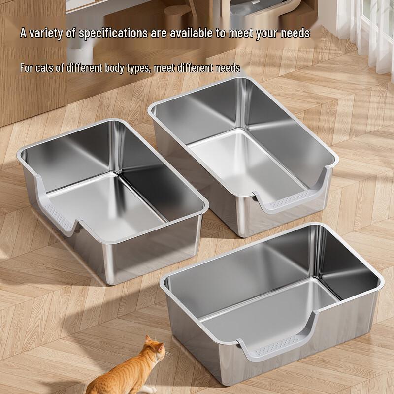 Jingyu Integrierte Spritzschutz-Katzenklo aus Edelstahl