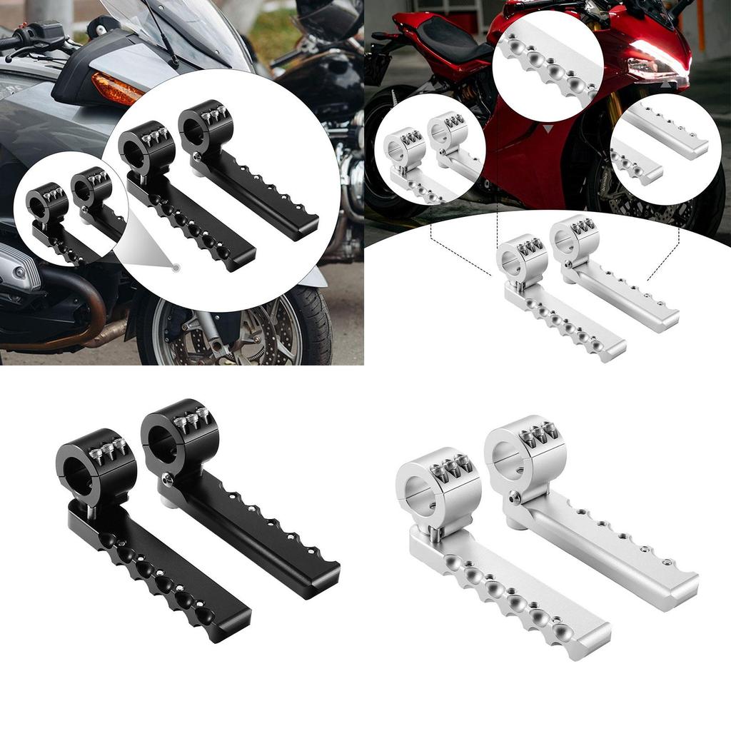 2Pcs Highway Pegs with Mount Clamp Kit, Highway Bar Foot Peg Footrest Folding Footrest for R1300GS