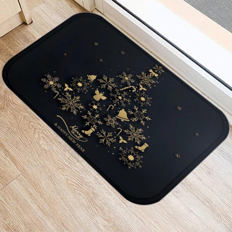 Χαρούμενα Χριστούγεννα και Πρωτοχρονιά διακόσμηση πατάκι πόρτας εισόδου διακόσμηση σπιτιού σαλονιού διάδρομος μπάνιου αντιολισθητικό πατάκι