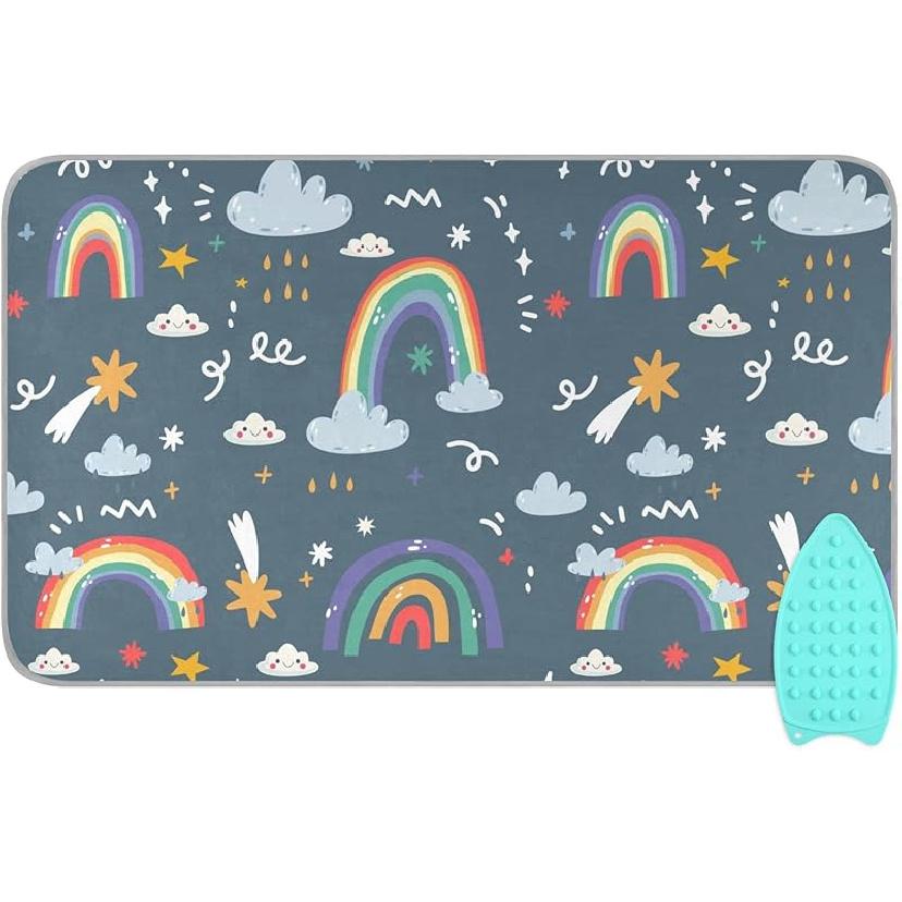 Ironing Mat Portable Ironing Pad Ironing Blanket for Table Top Heat Resistance Double-Side Using Travel Large 47.2 x 27.6 Inch Foldable Lightweight