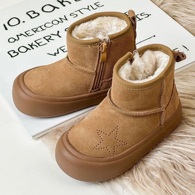 Classmate Winter Children's Snow Boots Star Large Cotton Shoes Fashion Thick-soled Boys and Girls Warm Boots