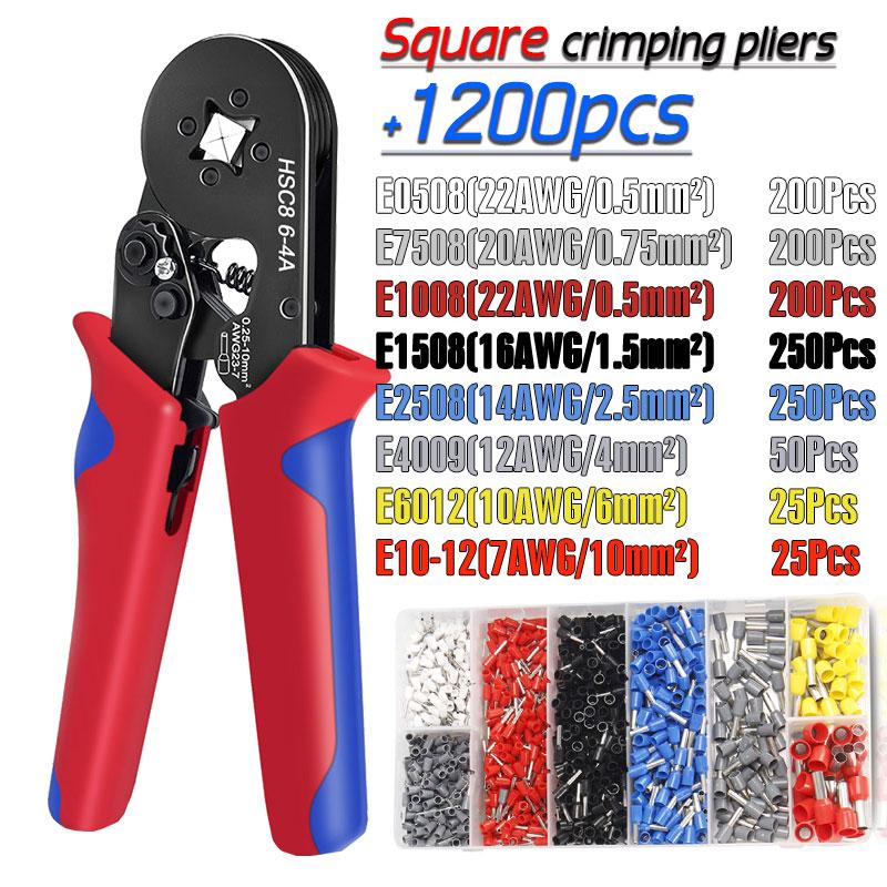 Ferrulenhülsen Terminal Crimpwerkzeuge Mini Elektrische Zange HSC8 6-4/10-6(0,25-10mm²) Reparaturklemme für Kabelverbindungen