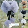 Imitation Rabbit Fur Collar Lady Fake Wool False Collar Female Shawl Women Collars