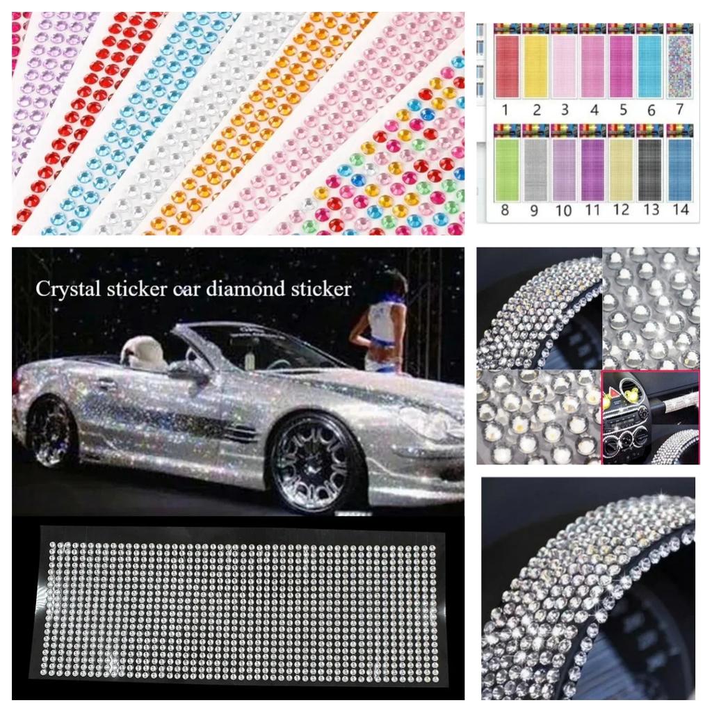 Diamante de Cristal Strass Decoración para Coche/Móvil/PC Pegatina Accesorios de Estilo Arte Autoadhesivo Pegatina Decorativa para Scrapbooking