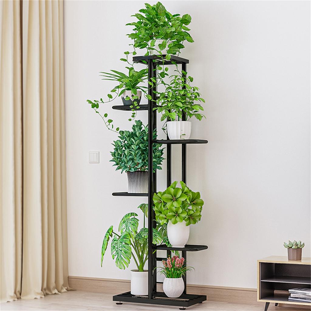 6 Tier Display Shelf Flower Pots Rack Plant Stand Potting Ladder Planter Stand Heavy Duty Storage Shelving Rack for