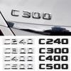 Alloy ABS Car Letter Stickers Rear Trunk Badge for Mercedes Benz C Class C240 C250 C260 C280 C300 C320 C350 C400 C500 Emblem