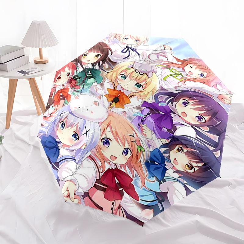 1 Stück Kaguya-sama: Love Is War Outdoor-Regenschirm - Automatisches Öffnen/Schließen, Tragbares 3-fach faltbares Design mit 8-Speichen-Eisenrahmen, Perfektes Geschenk für Kaguya-sama