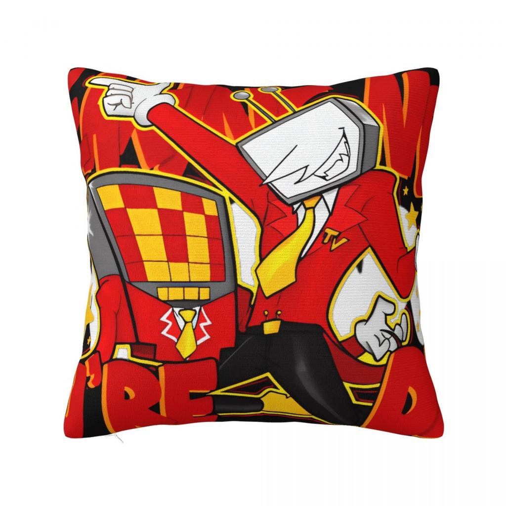 Funda de almohada del juego Spamton de Deltarune, funda de almohada linda y divertida, funda de cojín suave con estampado gráfico para silla de sala de estar