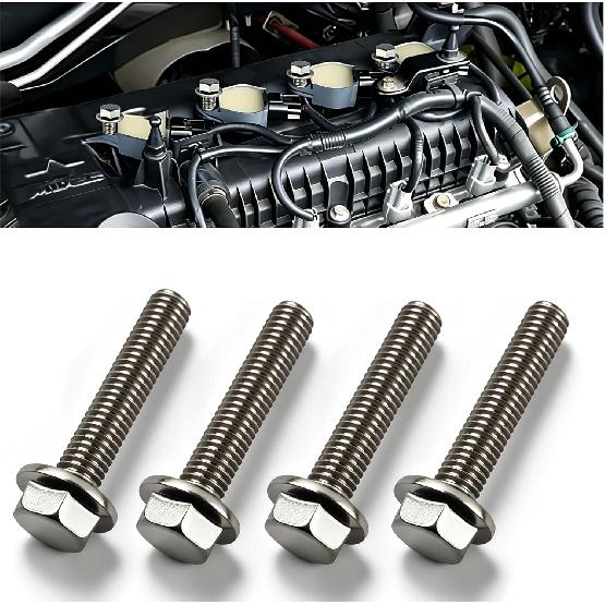 4PCS Car Ignition Coil Bolts,Stainless Steel Car Ignition Coils Mount Bolt OEM W706175S43,Essential M5 x 20mm Automotive Replacement Ignitions Coils