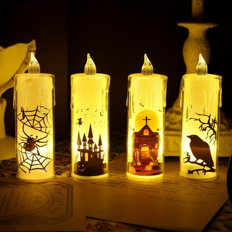 1PACK Halloween LED Electronic Candles, Decorative Lamps That Create a Scary Atmosphere, Bedside Lamps In Bedrooms, Scene Arrangement Props