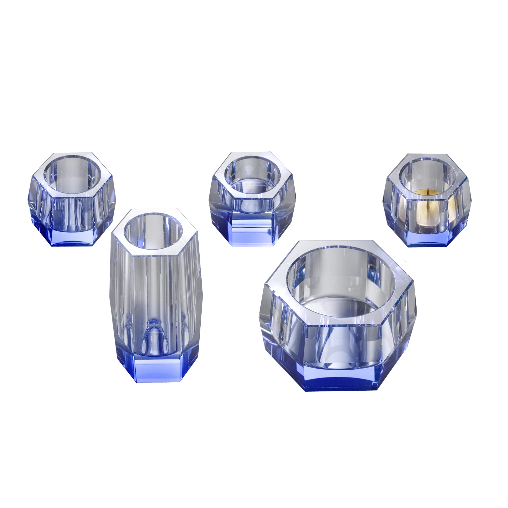 

Набор для буддийского алтаря Hermes Royal Blue, 5 аксессуаров для буддийского алтаря, 2,5 дюйма, Кристалл, Современный, Стильный, 3 цвета (Королевский синий), Подставка для благовоний, Цветок