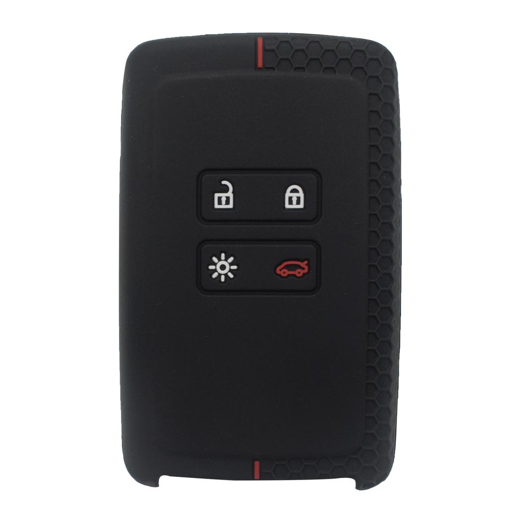 Silikon Bilnyckelskydd Fodral Fob Skal för Renault Koleos Kadjar Captur Talisman Espace Clio Megane 4-Knapps Smart Nyckelskal Set