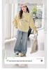 Girls' Yellow Half-Zip Stand Collar Sweatshirt - Autumn 2026 New Style for Older Children