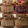 Dia De Los Muertos Table Skirt Mexican Skull Pattern Polyester Party Decor For Events
