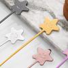 1pc Star smiley face spoon, cute stainless steel mixing spoon, coffee spoon, five pointed star cake dessert spoon
