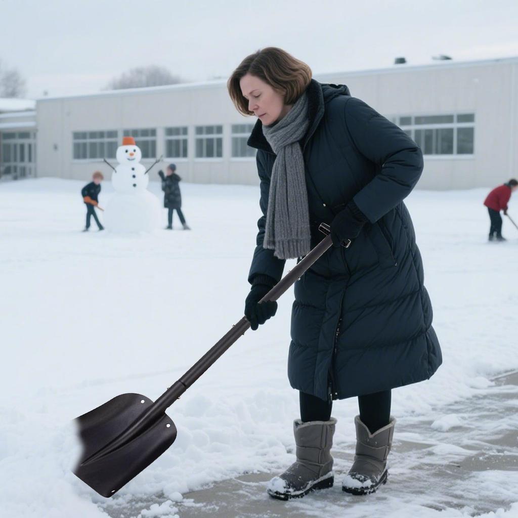 Snow Shovel Telescopic Snow Dumping Scoop Portable Mud Removal Scoop For Groundskeeper Steps Vehicle Patio Property Manager