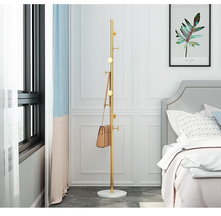 Marble Floor Standing Coat Rack - Modern Bedroom Hanger