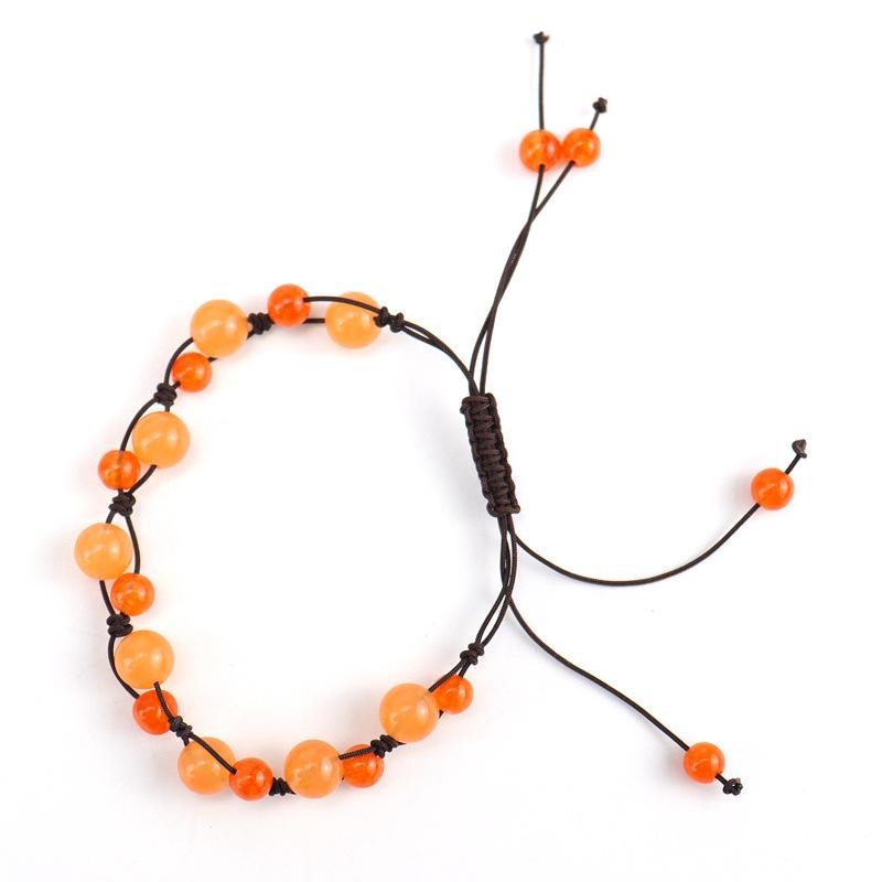 Hand-Woven Natural Crystal Agate Bead Bracelet Bracelet, Adjustable B31