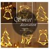 LED Curtain Icicle Christmas Lights - Creative Elk & Bells String Lights for Holiday Decor