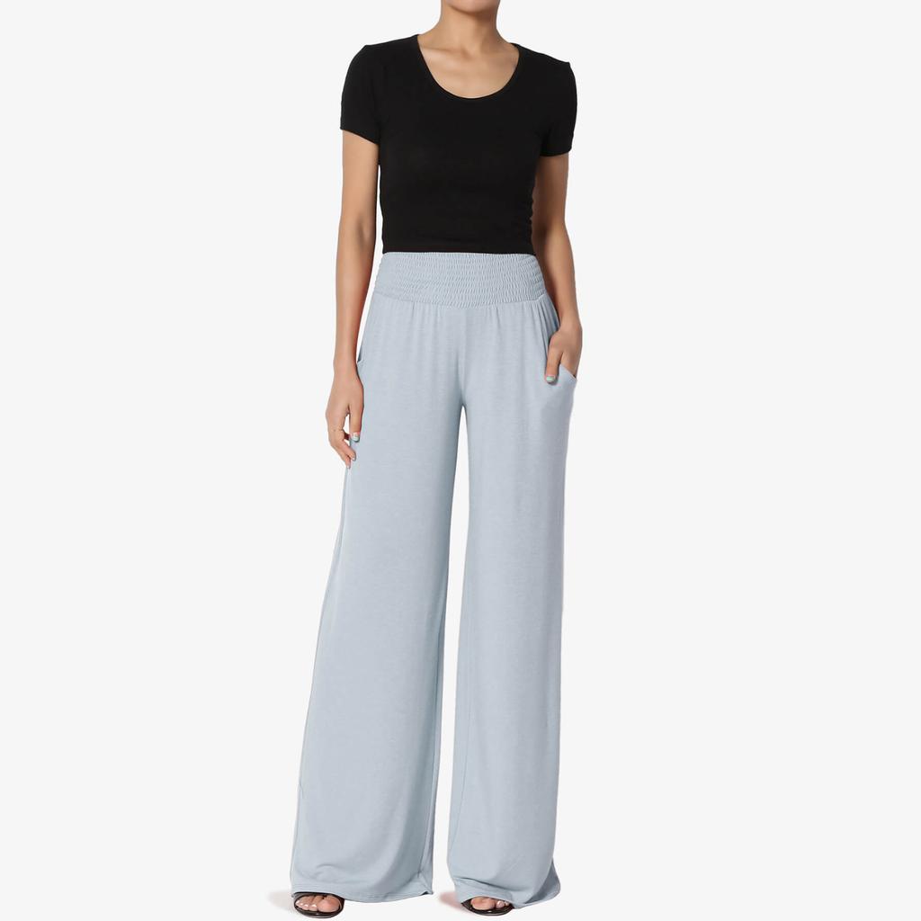 Women's Casual Loose Pants Pocket Loose Pleated Wide Leg Pants