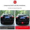 LED Car Flash Tail Brake Light 12V Rear Bumper Strobe Lamp Flowing Triangle Taillight For Auto Truck Pickup Motorbike Waterproof