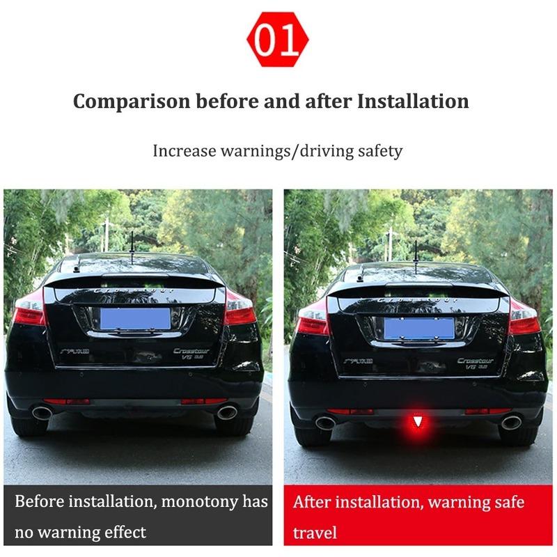 LED Car Flash Tail Brake Light 12V Rear Bumper Strobe Lamp Flowing Triangle Taillight For Auto Truck Pickup Motorbike Waterproof