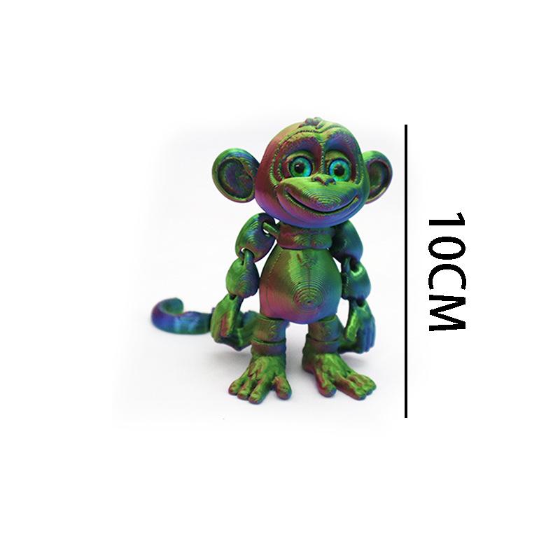 Stampa 3D Scimmia Artigianato Figura Multi-articolato Mobile Divertente Astratto Per Casa Scrivania Decorazione Statua Animali Bambini Regalo Unico