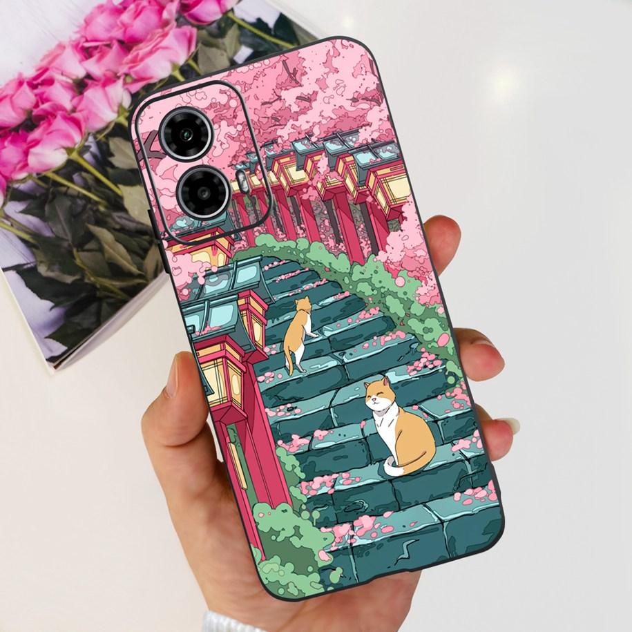 For Motorola Moto G24 Power Case 2024 New Fashion Flower Silicone Soft Back Cover For Moto G24 G34 Phone Case MotoG24 G 24 Coque