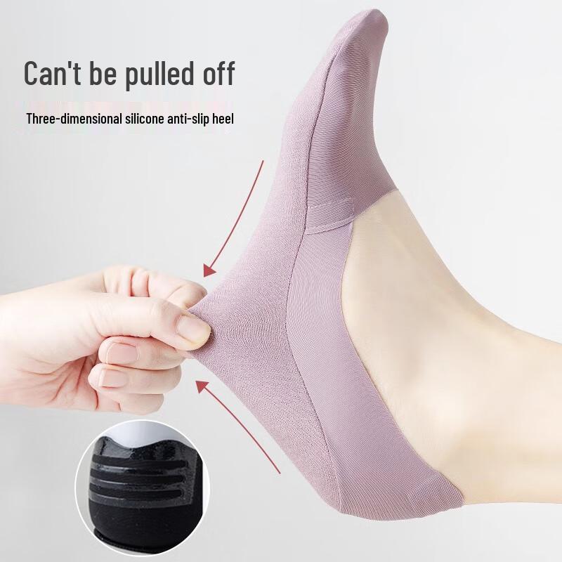 Langsha Women's Invisible Low-Cut Boat Socks