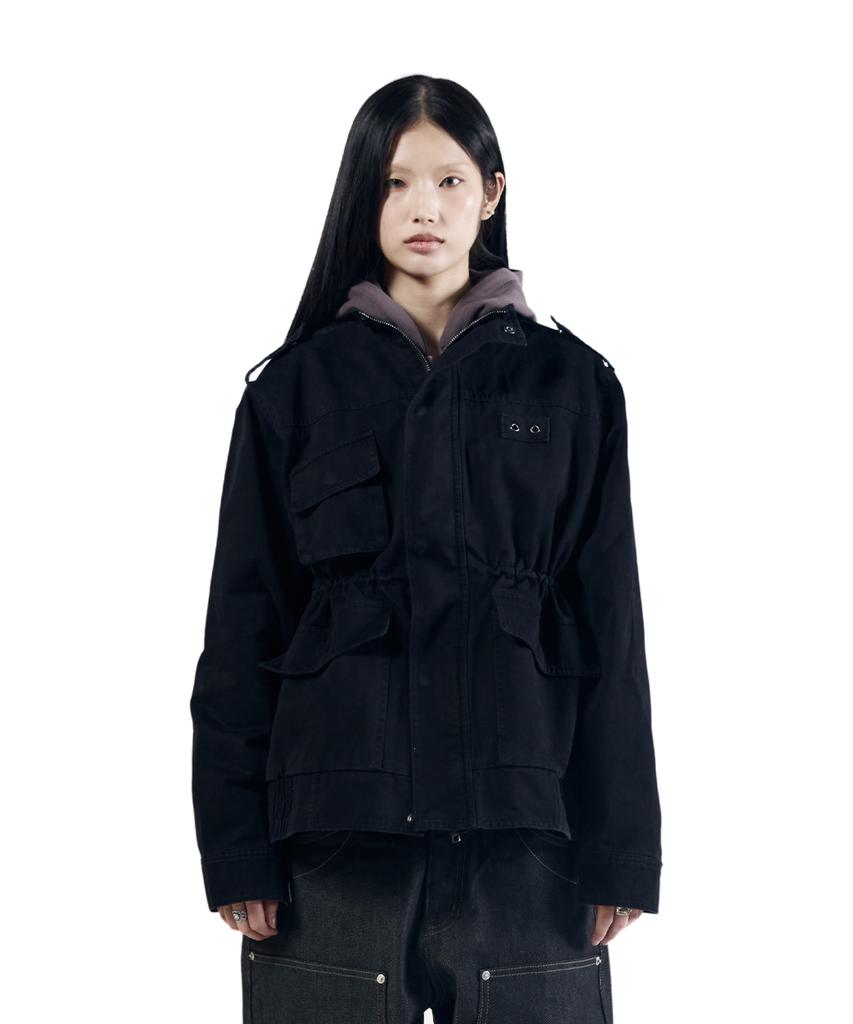 Aakam Nova Drawstring Field Jacket (Black)