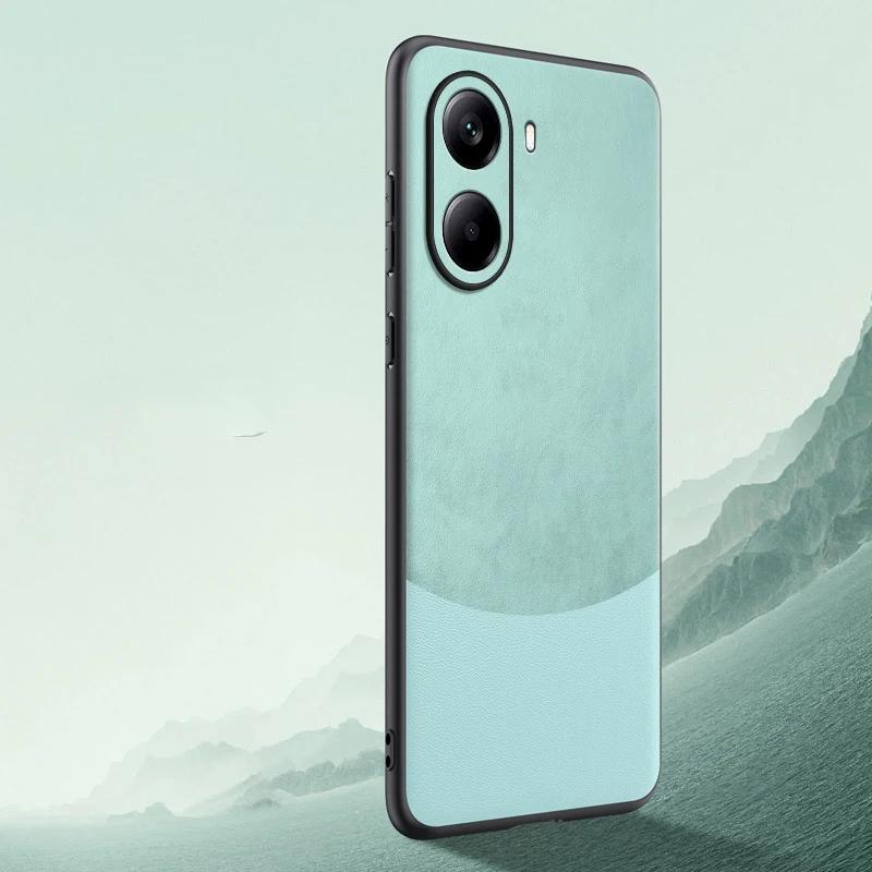 For Xiaomi POCO X7 Pro X7Pro Luxury Silicone Leather Color Match Phone Cover For Redmi Turbo 4 Shell Shockproof Bumper