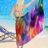 Série Fleurie Tablier de Plage Jupe Décoration Serviette de Plage Jupe de Plage Semi-Élégant Sac de Plage Jupe Maillot de Bain Femme Essentiel de Voyage