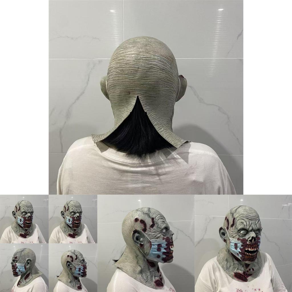 Horror-Zombie-Latexmaske für Kostümpartys mit anpassbaren Merkmalen für Nachtveranstaltungen