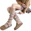Popular Ballet Yoga Socks Women'S Straps Autumn And Winter Thickened Stack Socks Cover Lace Jk Over The Knee Leg Cover Warm Split Fork