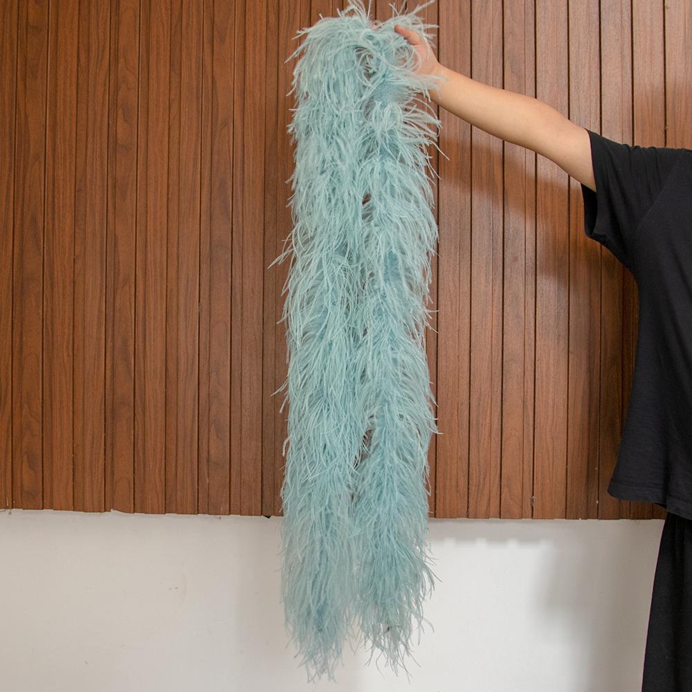 DIY Natural Ostrich feather boa 1 to 30Ply Fluffy Black Ostrich plumas Decoration Shawl Trims Costume Clothing Sewing Accessory