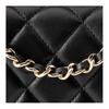 Chanel 23P Spring/Summer Black Quilted Sheepskin WOC Chain Flap Shoulder Crossbody Handbag Mini Women Bag
