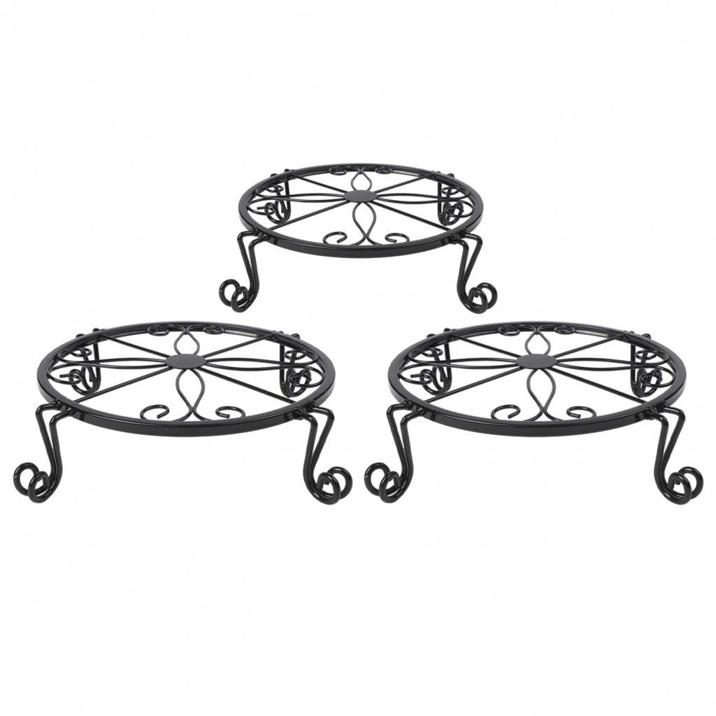 Charm Floral Pattern Design Floor-Standing Flower Rack Iron Plant Stand