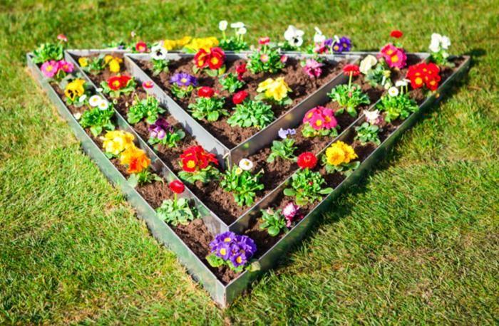 Parterre de Fleurs - ICH-ZAPFE.DE - 3 pcs : 120 x 13,5cm - Gris - Aluminium