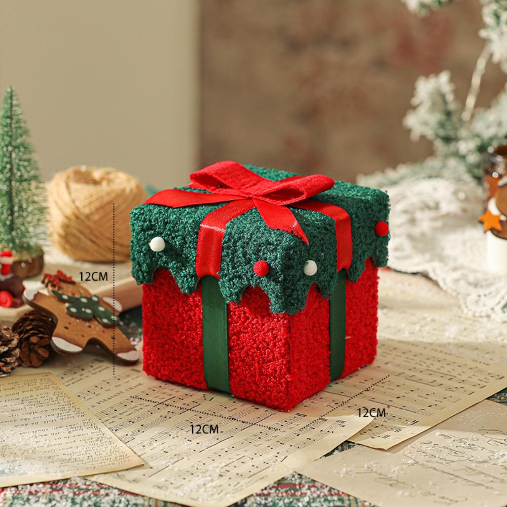 Velvet Plush Christmas Gift Box Thickened Gift Wrapping Supply New Gift Packaging Box Holiday