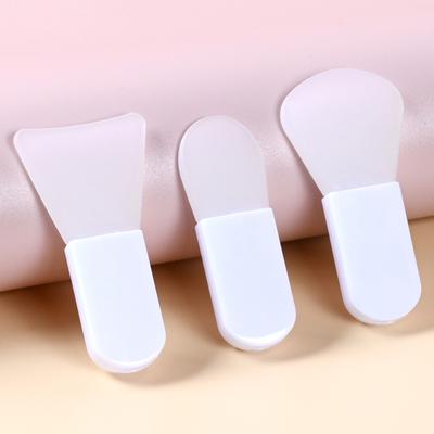 3Pcs/Set Face Masque Brush Ergonomic Design Short Handle Portable Silicone Foundation Cream Face Mud Clay Masque Brush Applicator Travel Use