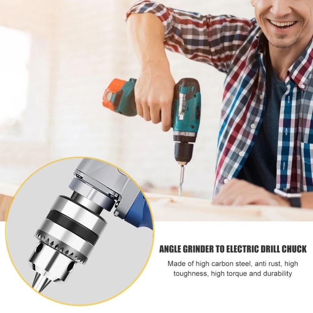 1.5-10mm Angle Grinder Adapter Thread Collet with Key Drill Convert Adapter  Drilling Machine Bench