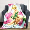 1pc T-Tinkerbell1 Blanket, Gift, for Men and Women, Soft Blanket, Good for Sofa Bed Couch Travel, Lightweight Flannel Blanket
