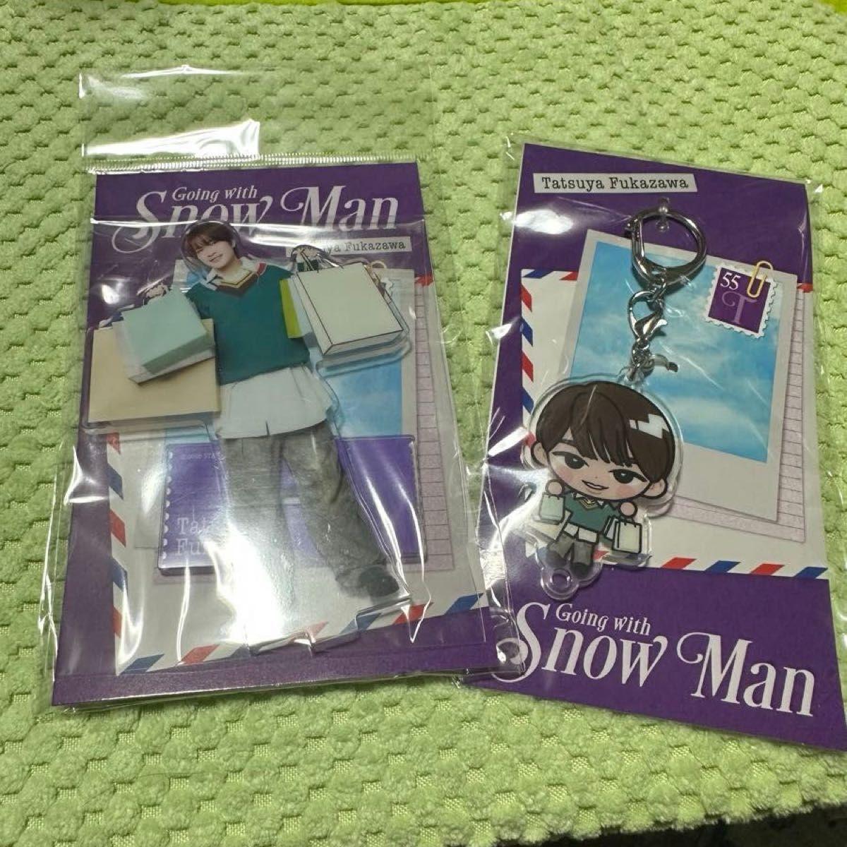 Used Snow Man Tatsuya Fukasawa Going with Snow Man Acrylic Stand Acrylic Key Chain Set of 2