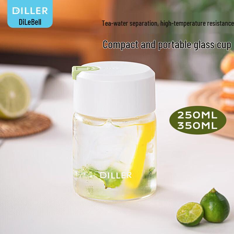 

Dilebell Portable Heat-Resistant Glass Water Bottle