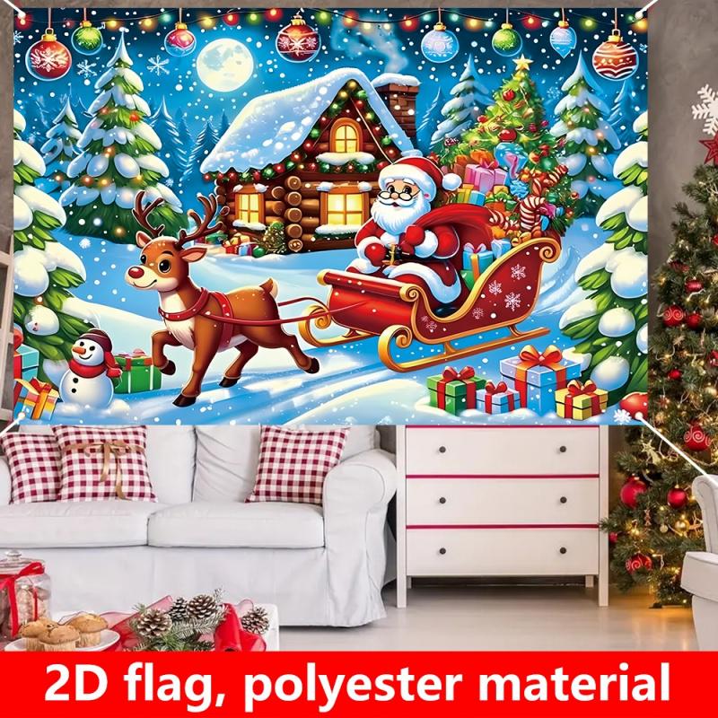 1pc2Dflat, festive Christmas party, for indoor/outdoor holiday decoration, no power required - wzy