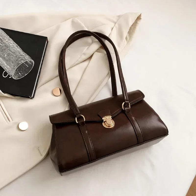 

Винтажная высококачественная сумка через плечо для женщин, новая модная красная простая корейская текстура, портативная сумка через плечо